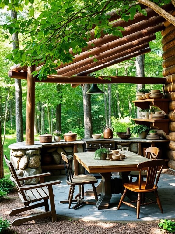 rustic wooden shelf design