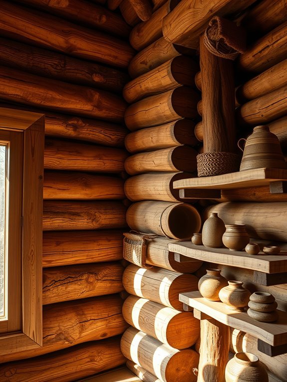rustic wooden storage solution