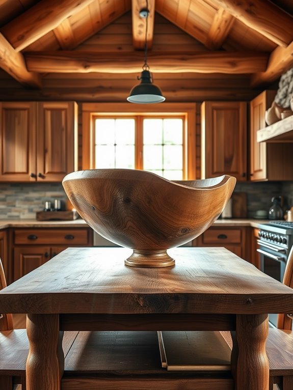 rustic wooden table decor