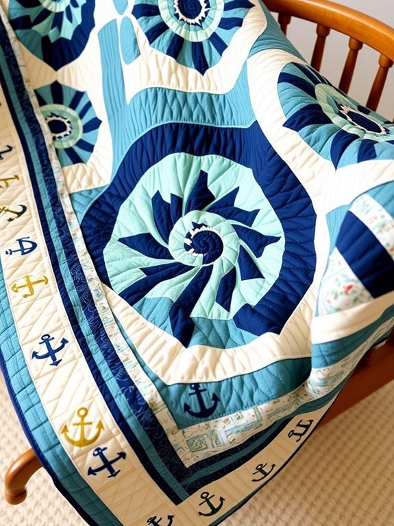 sailboat inspired patchwork design