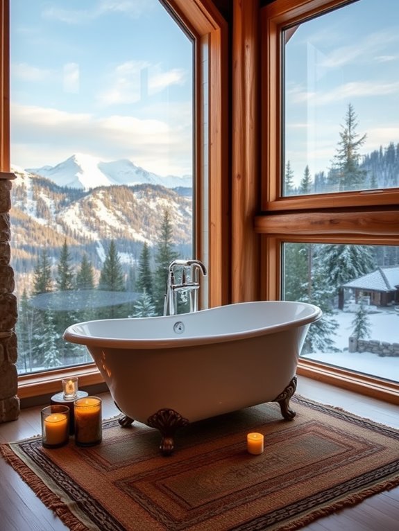 scenic relaxation in bathtub