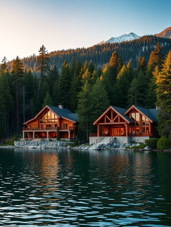 scenic timber lodge retreat