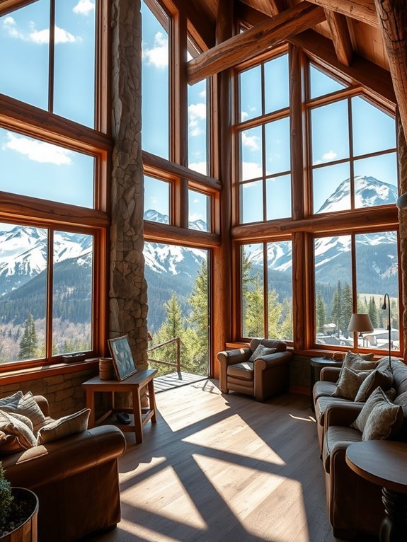 scenic vistas through windows