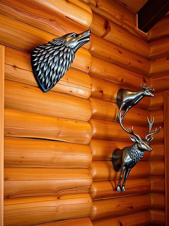 sculptures crafted from metal