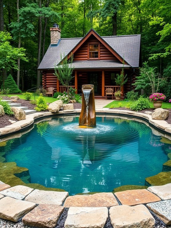 serene water feature design