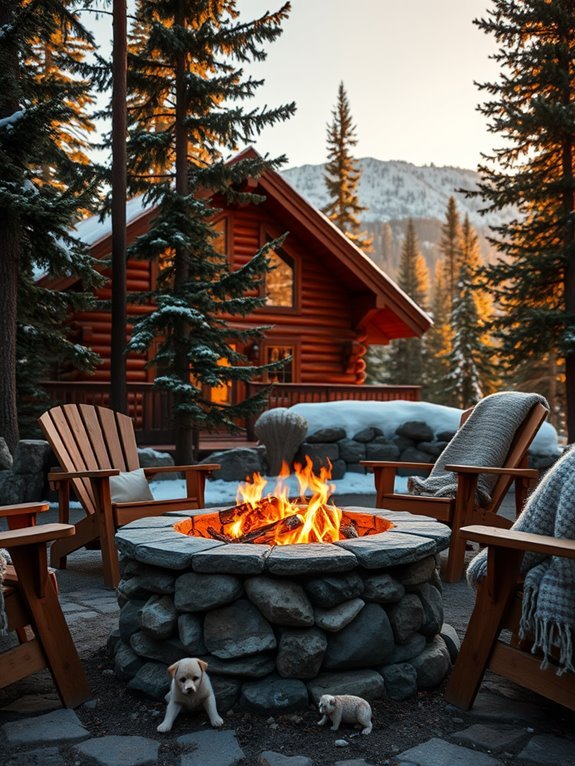 set up outdoor fire