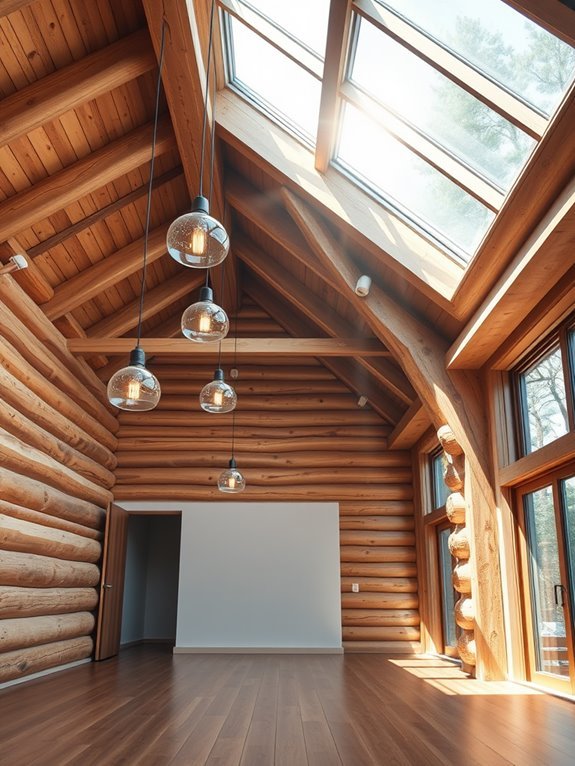 skylights enhancing natural light
