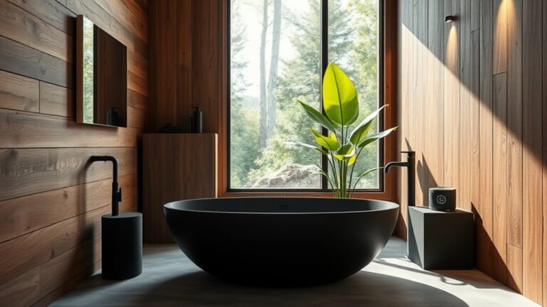 sleek modern cabin bathrooms