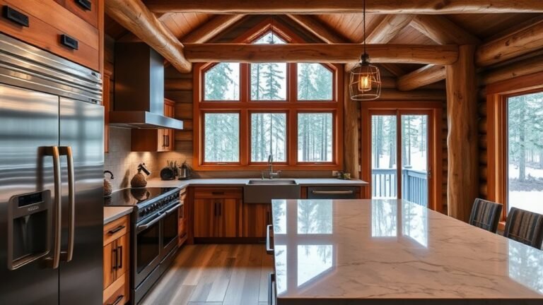 sleek modern log cabin kitchens