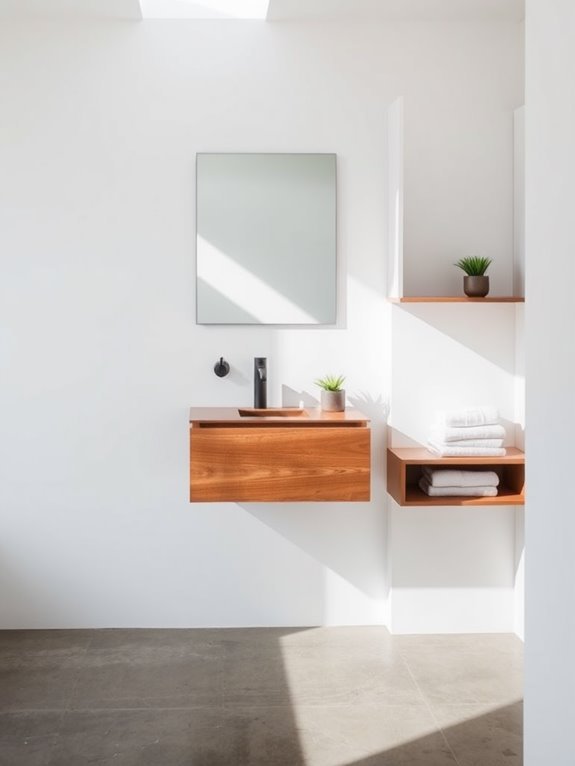 sleek simple bathroom designs