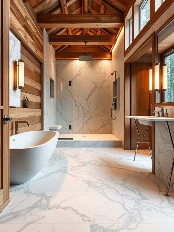 sophisticated marble design accents