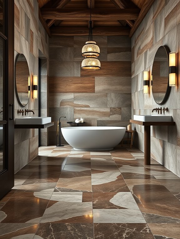 sophisticated stone tile design