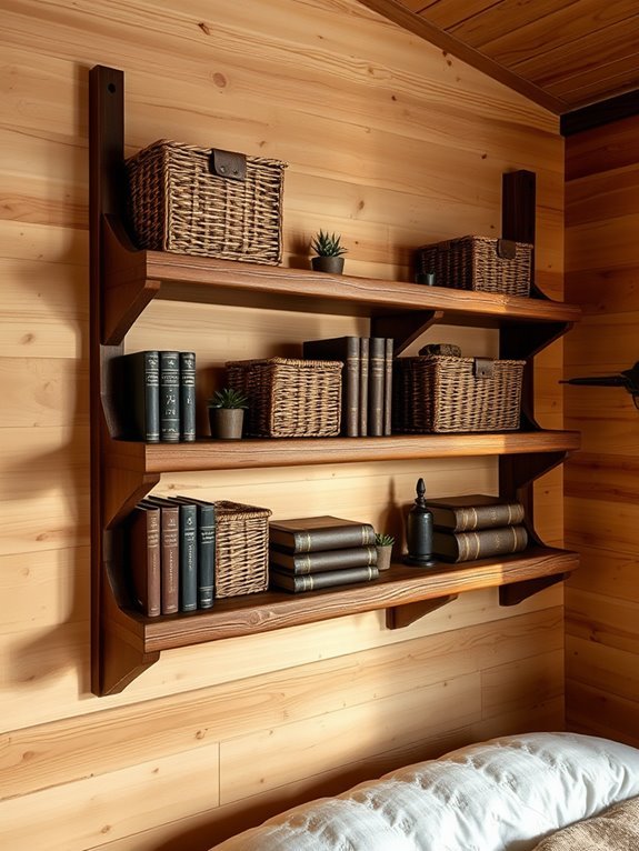 space saving wall shelves