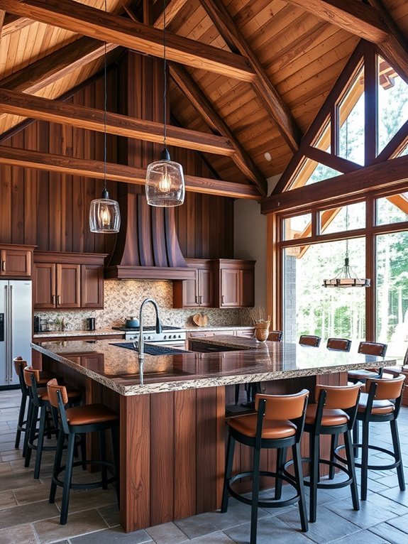 spacious central island design