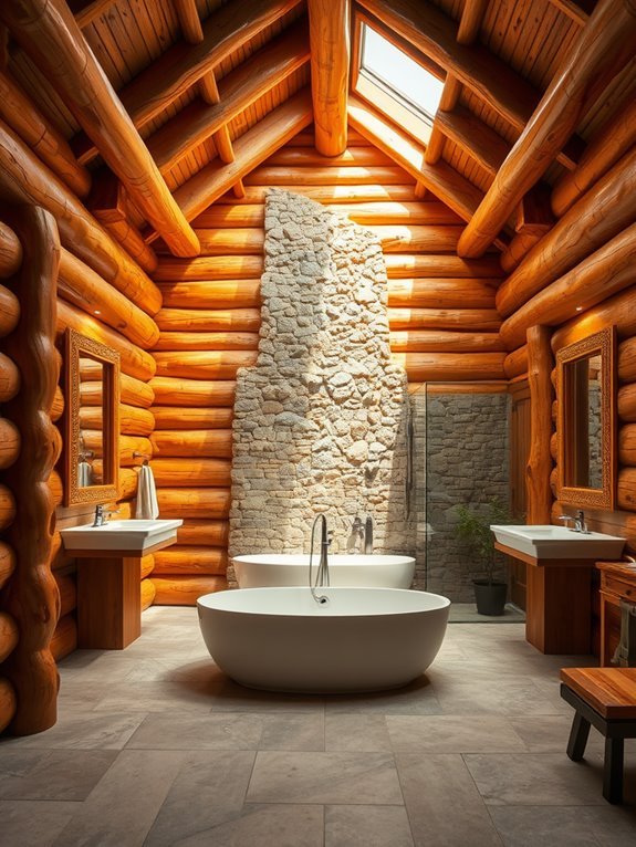 spacious integrated bathroom design