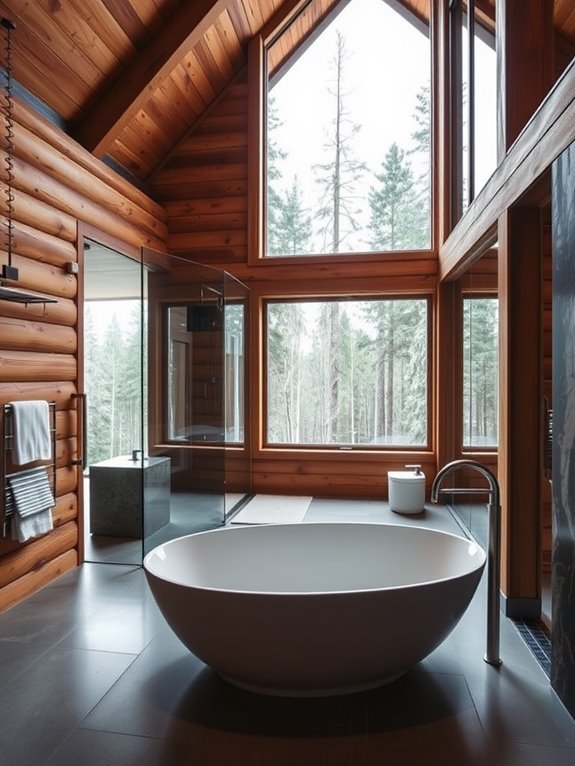 spacious interconnected bathroom designs