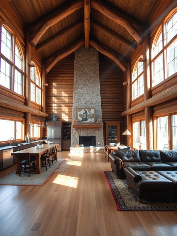 spacious interconnected living spaces