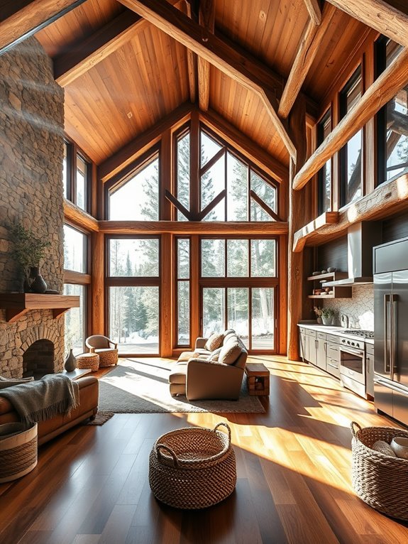 spacious interconnected living spaces