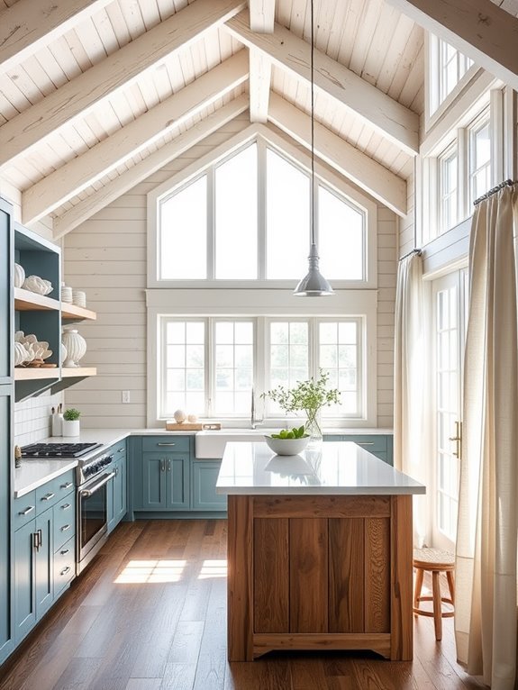 spacious light filled cooking spaces