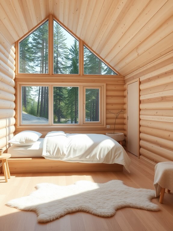 spacious light filled sleeping areas
