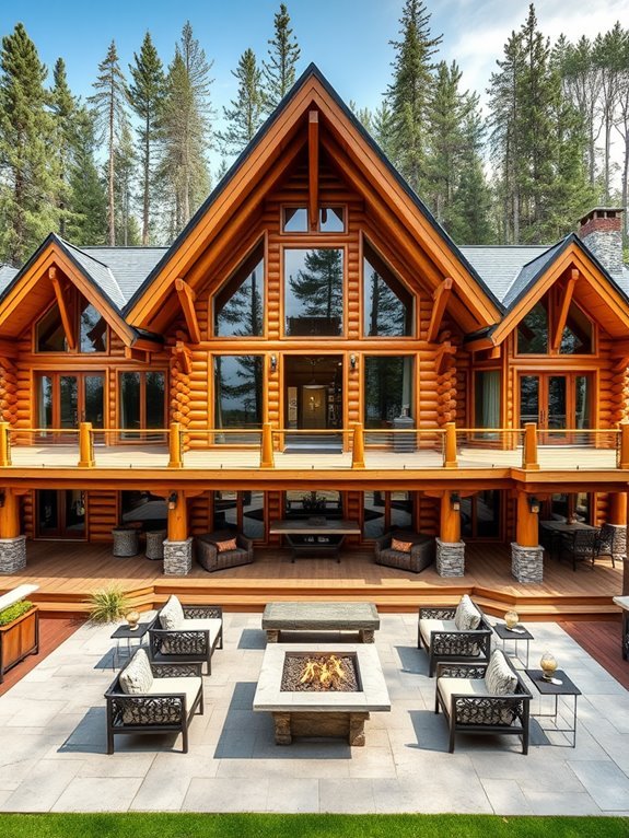 spacious modern log design