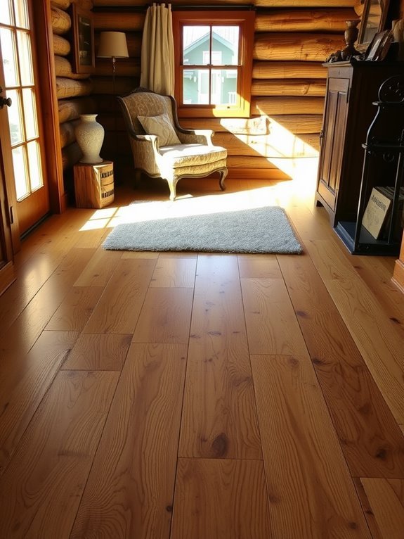 spacious wooden floorboards design