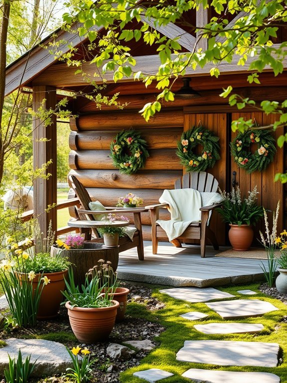 spring decor with nature