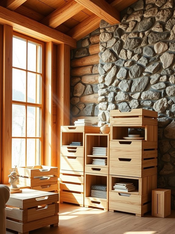 stackable storage solution crates