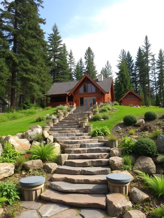 stone steps for elevation