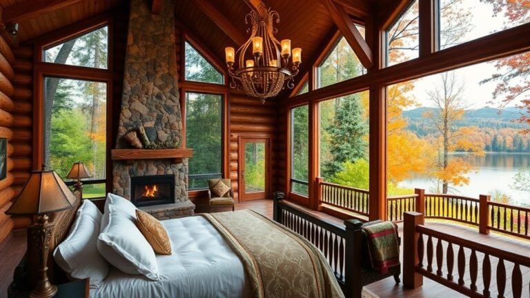 stunning log cabin master suites