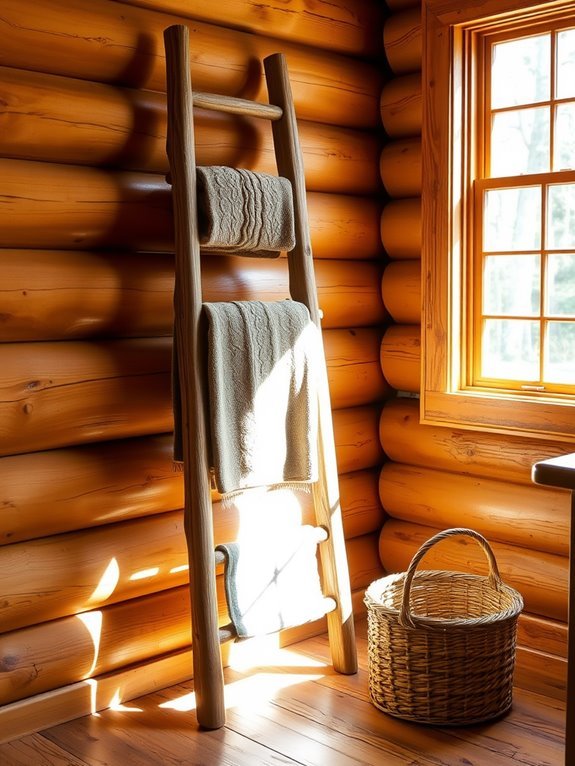 stylish bathroom towel storage