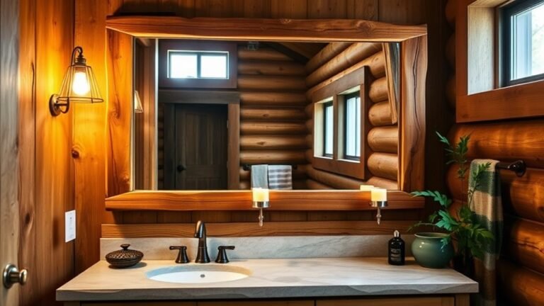 stylish cabin bathroom mirrors