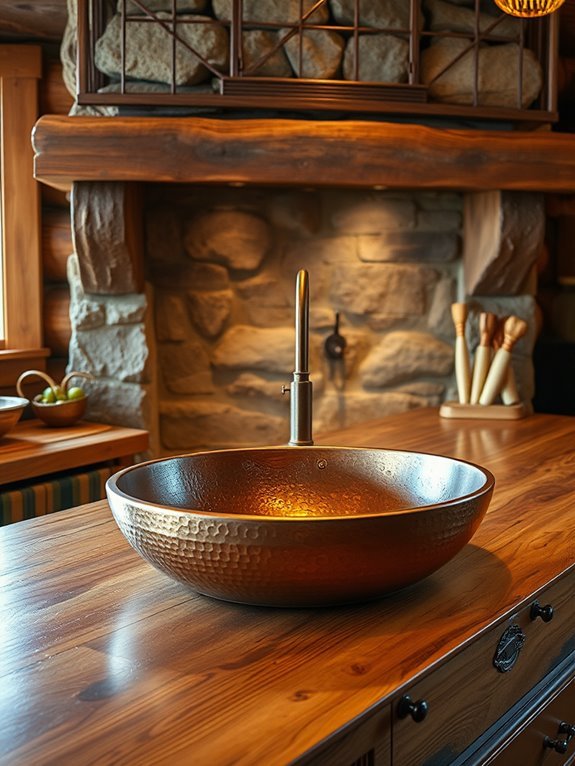 stylish copper sink design