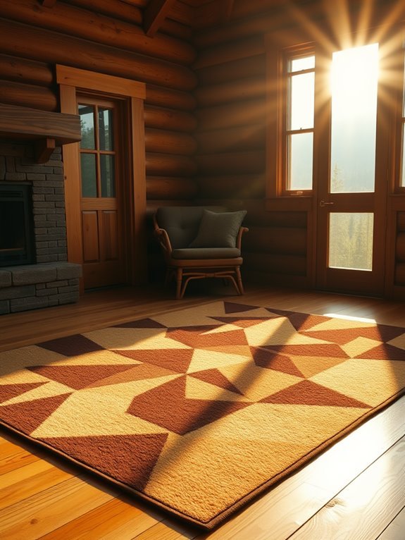 stylish geometric mountain design