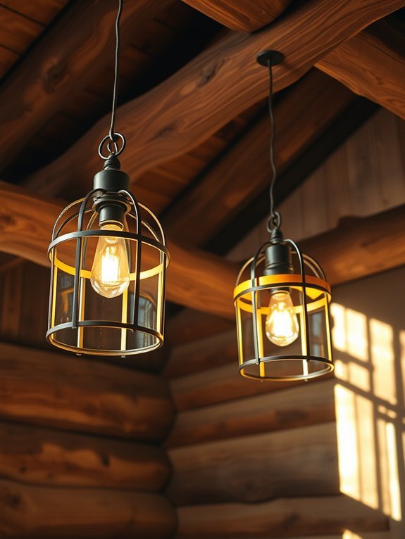stylish iron and wood