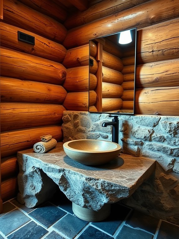 stylish natural stone basins