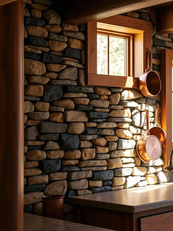 stylish stone wall feature