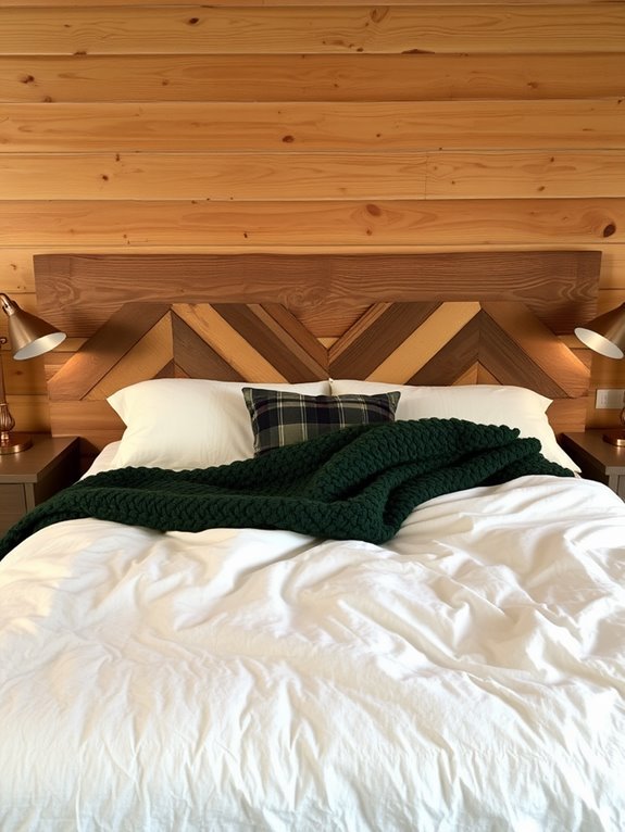 stylish wooden bed accents