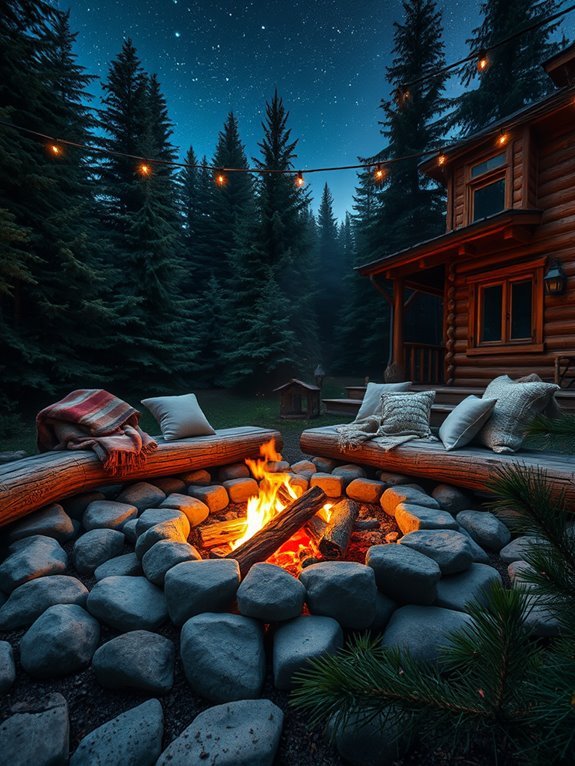 sunken outdoor fire pit