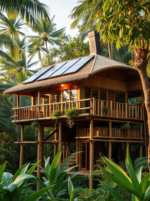 sustainable bamboo accommodation retreat