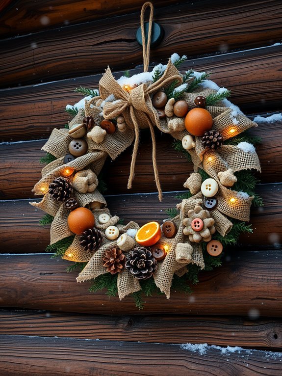 sustainable decorative wreath creation