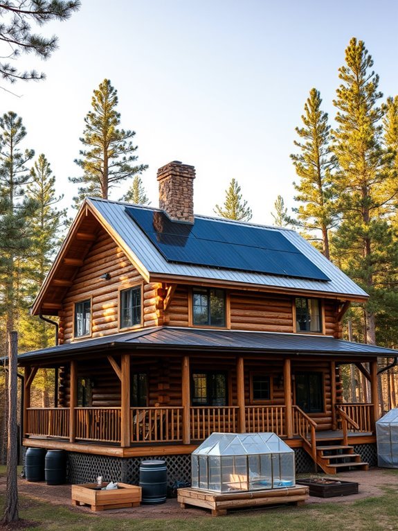 sustainable off grid living cabin