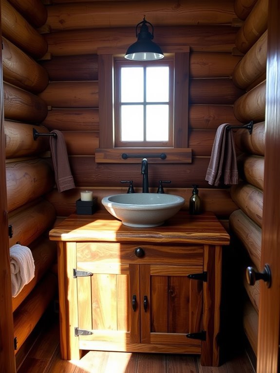 sustainable rustic bathroom furniture