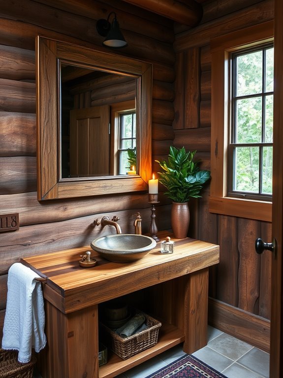 sustainable rustic bathroom furniture