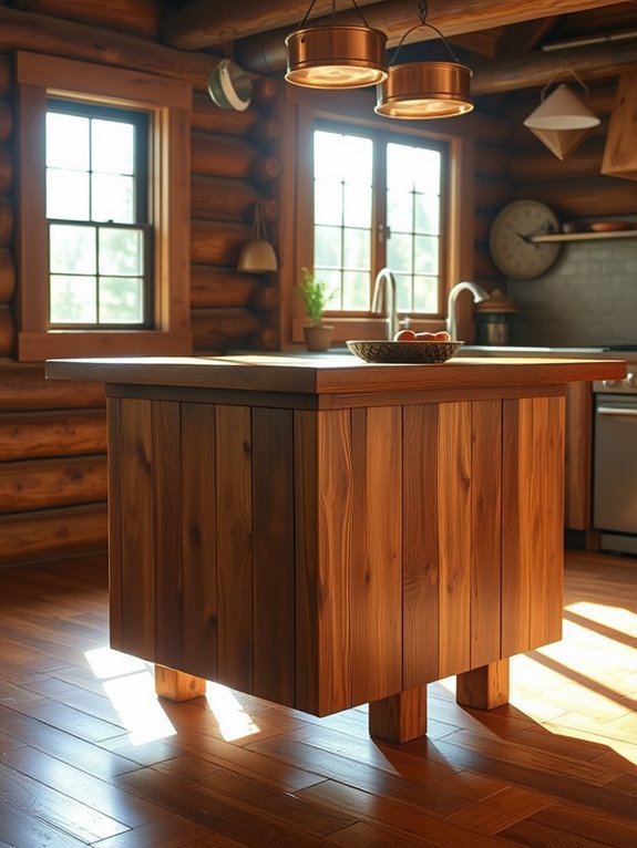 sustainable rustic kitchen centerpiece