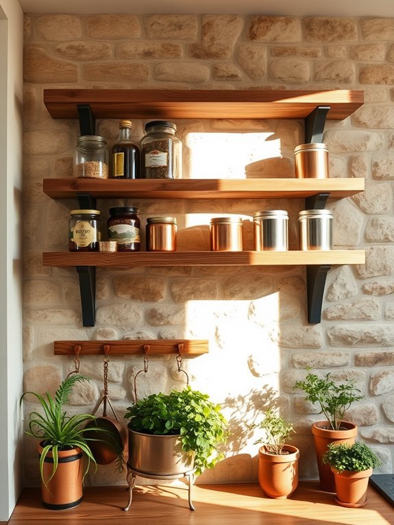 sustainable rustic shelving solution