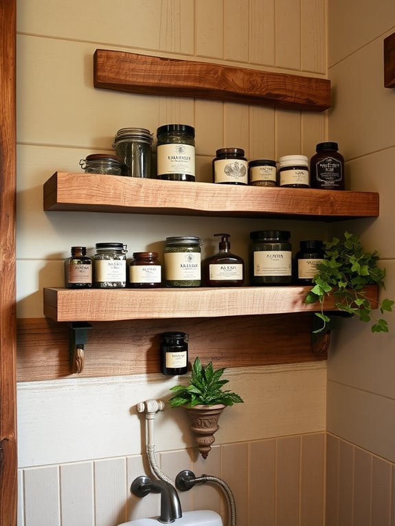 sustainable rustic shelving solution
