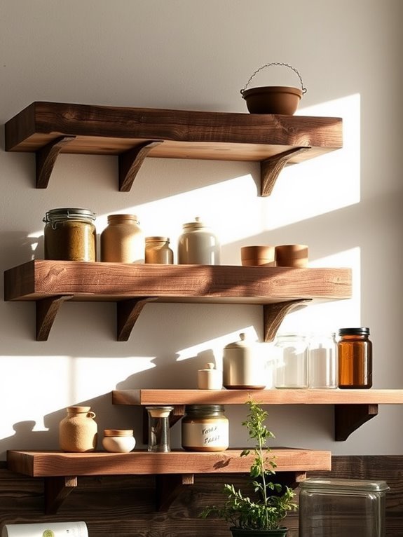sustainable rustic shelving solutions