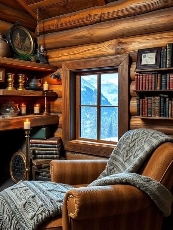 sustainable rustic wood shelves