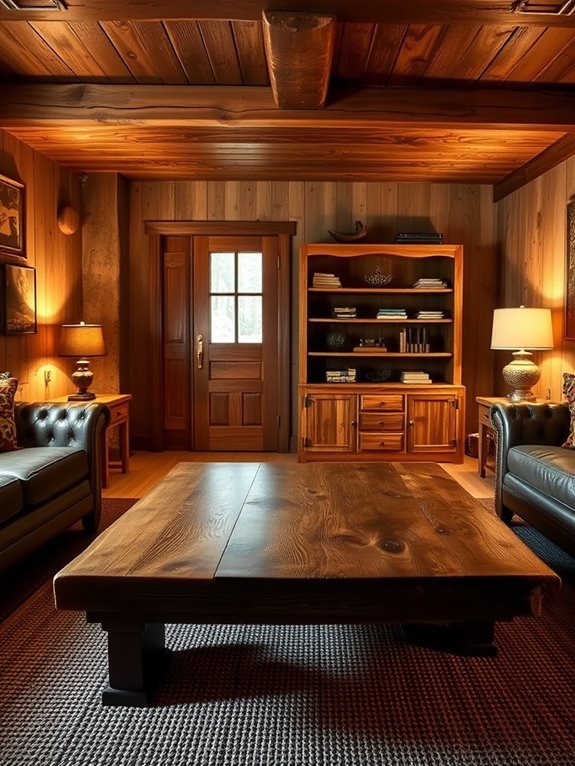 sustainable rustic wooden furnishings